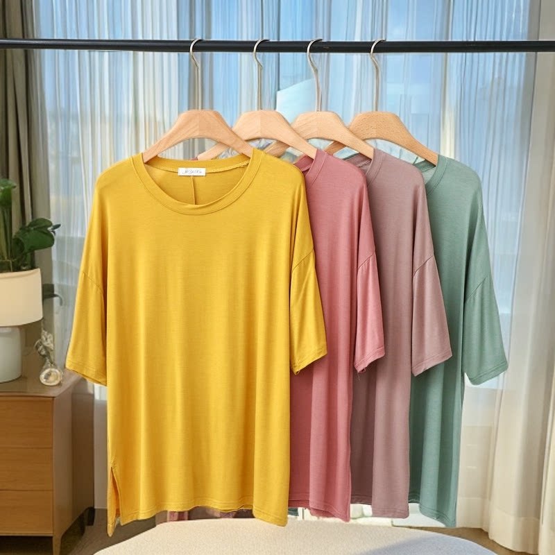 2026春夏季胖mm大码莫代尔睡衣女新款宽松家短袖短裤居服休闲套装