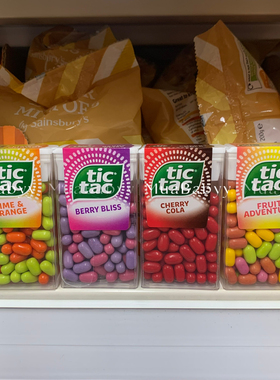 现货 英国TICTAC嘀嗒口气清新薄荷糖樱桃可乐雪碧水果糖进口糖果