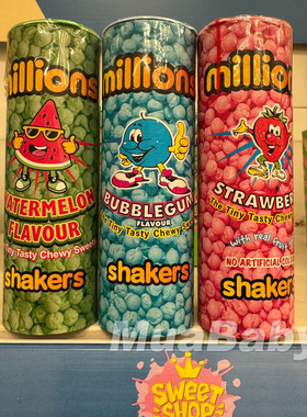 现货 英国millions水果果汁软糖酸糖果进口糖果零食无人工色素