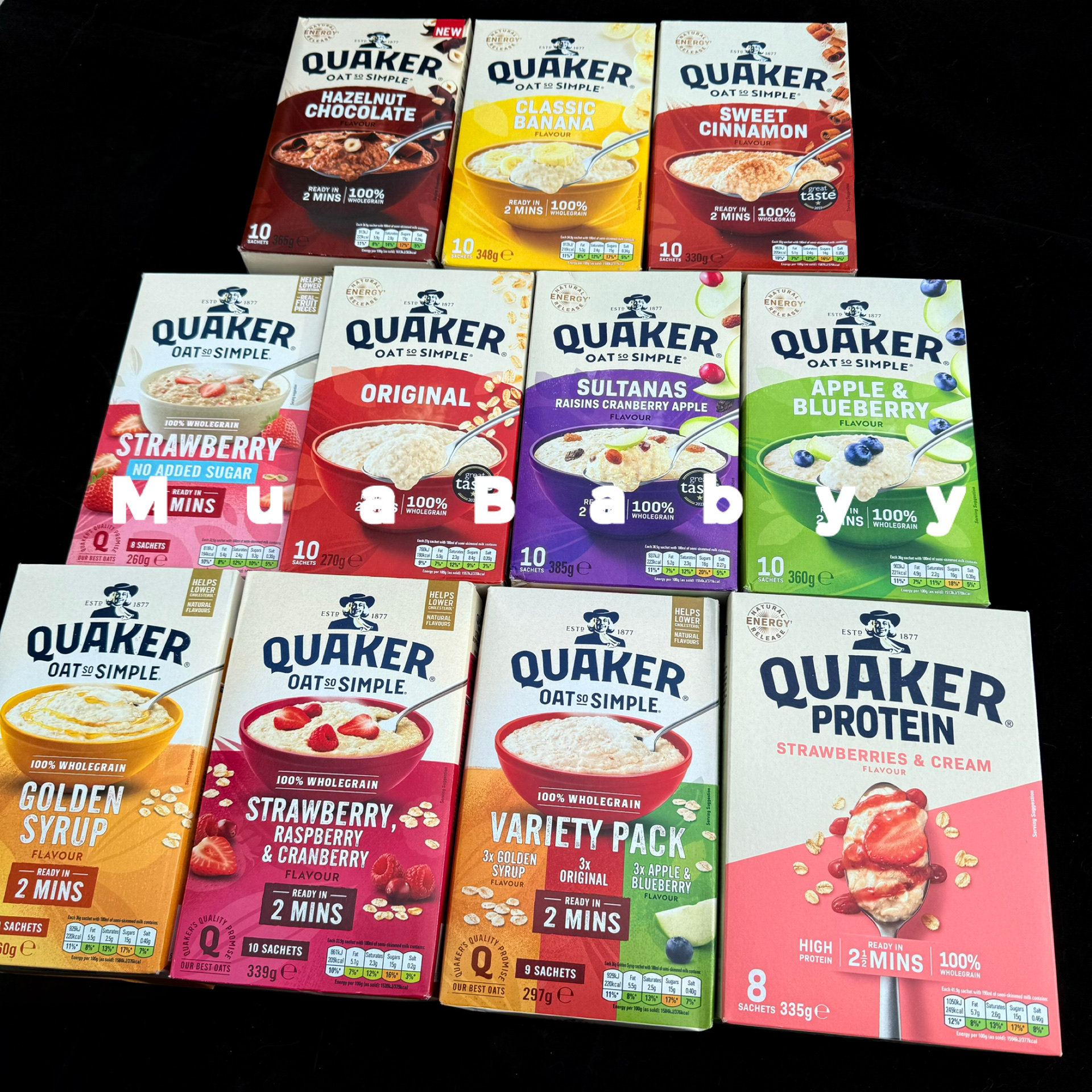 现货 英国Quaker燕麦粥无糖燕麦片快手早餐便携桂格水果燕麦粥