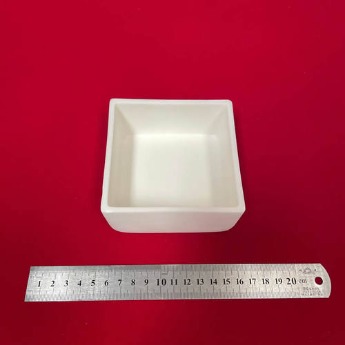 唐山兴易牌 容积约400ml 100*100*50mm刚玉舟 正方形刚玉方舟 带盖刚玉坩埚