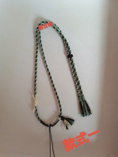 纯手工编织网红藏式手搓棉绳挂脖项链绳蜜蜡唐卡玉石翡翠绿松南红