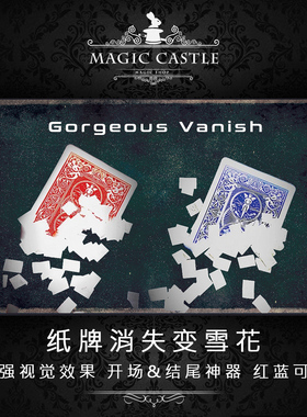超视觉化魔术道具 纸牌消失变雪花纸 近景扑克网红短视频效果D23