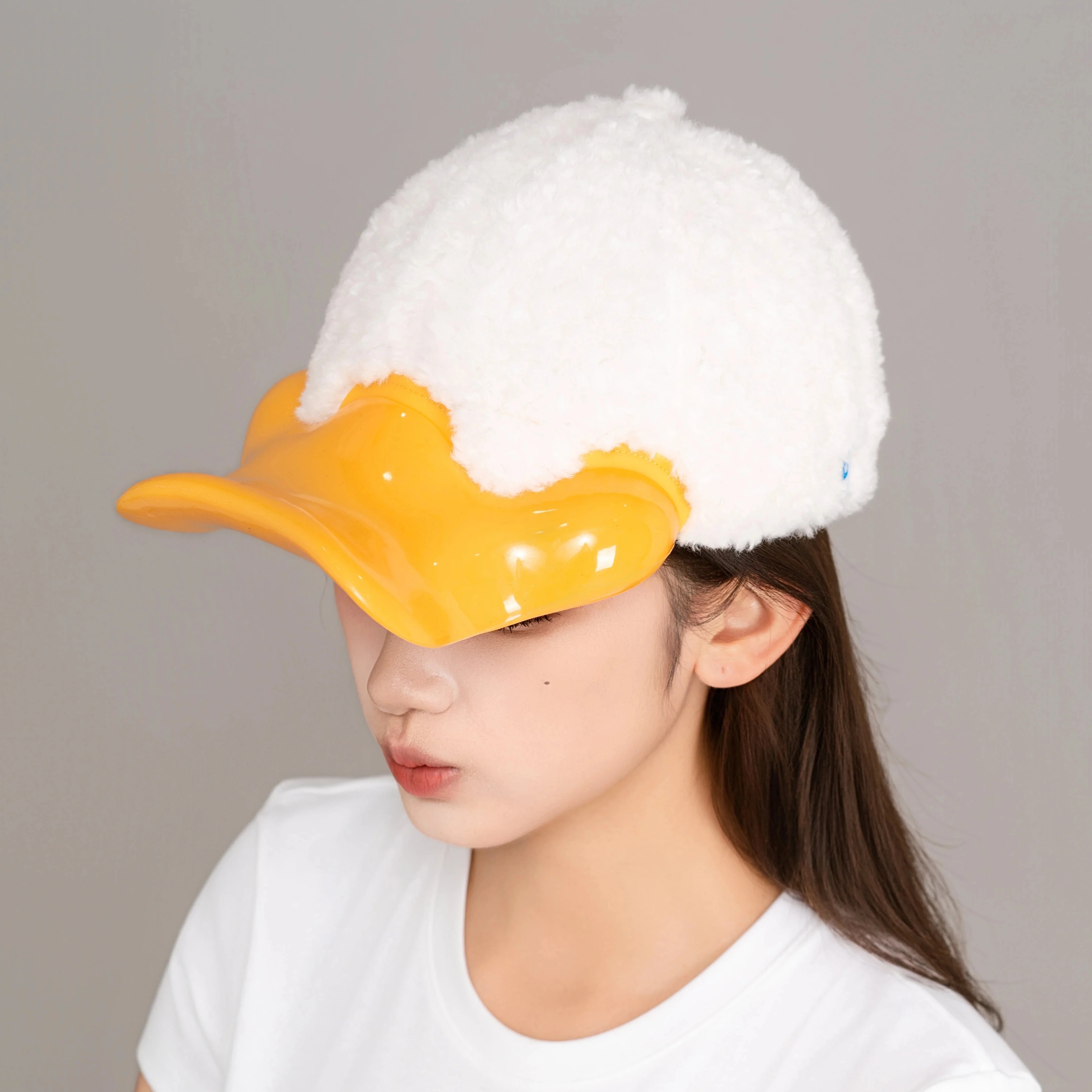 KOOKi怪作 25FW“鸭鸭帽”创意潮流鸭舌帽 白/黄配色 官方正品