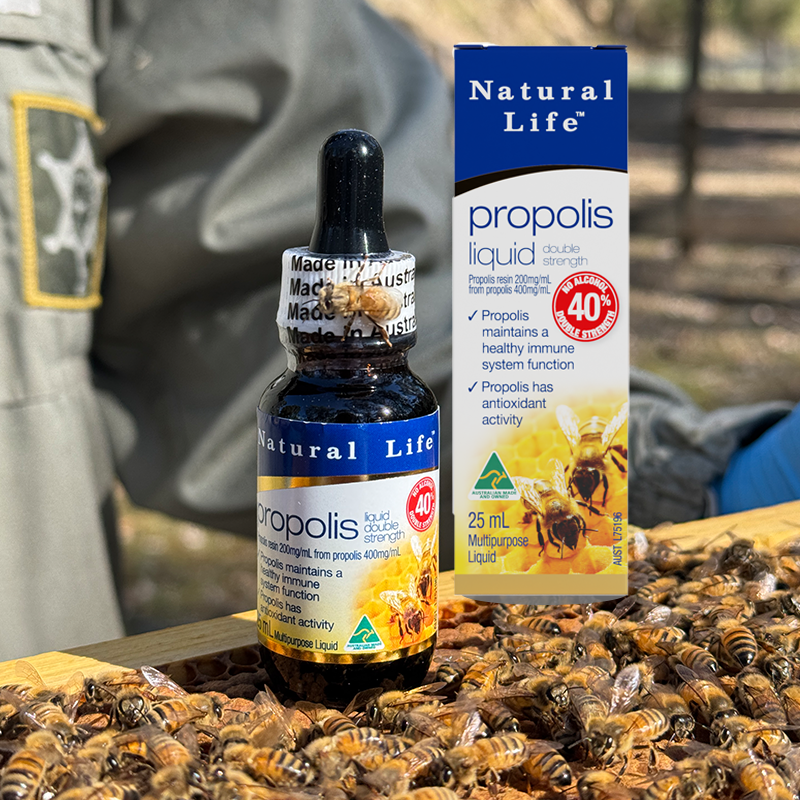 Natural Life澳洲原装进口缓解双倍浓度蜂胶滴剂咽喉不适便携25ml