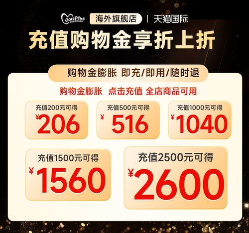【充值购物金专项折上折】careplus海外旗舰店专属购物金全店通用