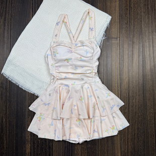 甜美温柔连体泳衣女保守显瘦遮肚小胸ins纯欲风温泉度假游泳装