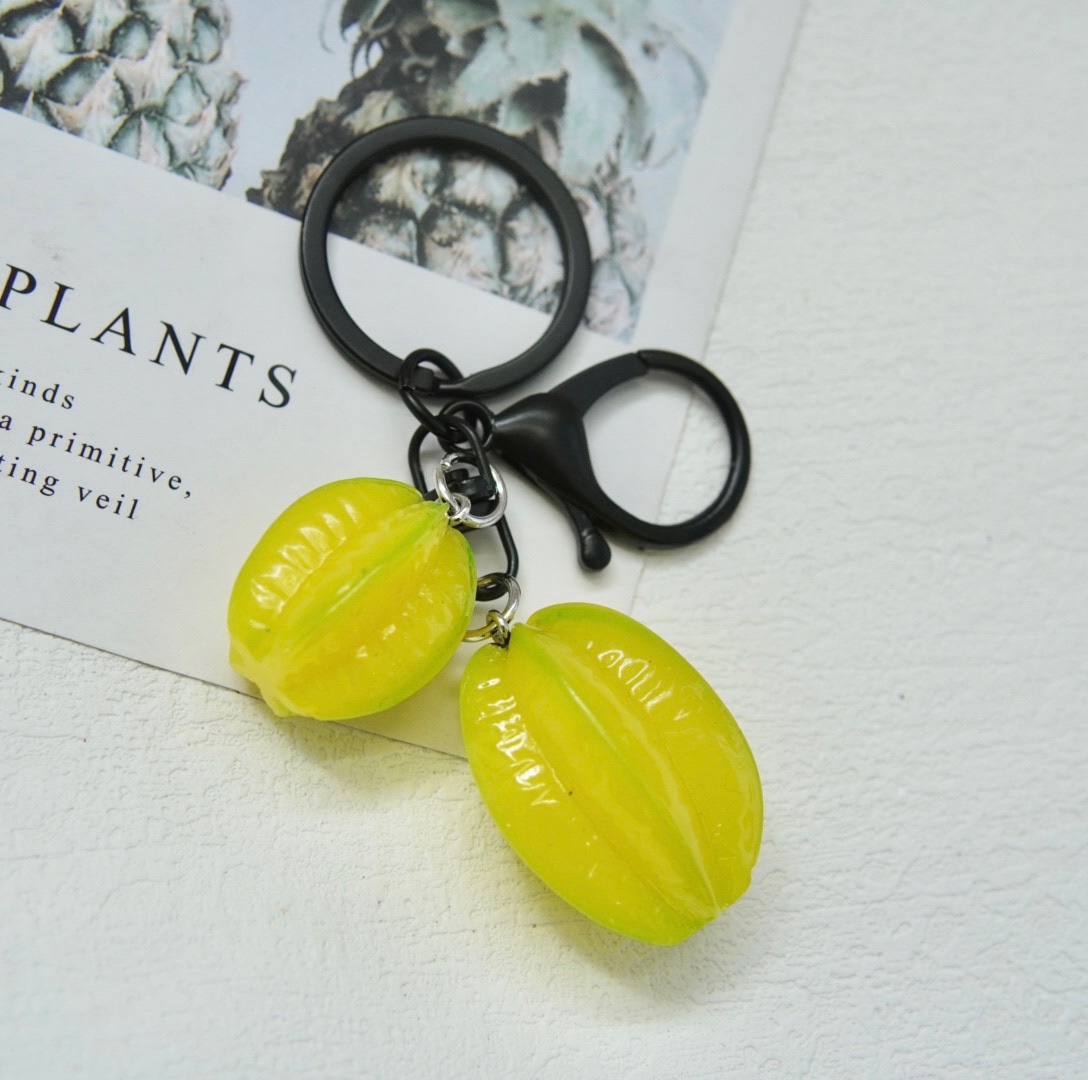 仿真水果杨桃饰品挂坠可爱少女心钥匙扣创意挂件创意钥匙扣礼品