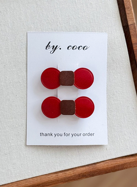 迷你红色小蝴蝶结发夹儿童番茄对对碰边夹可爱宝宝不伤发夹小红书