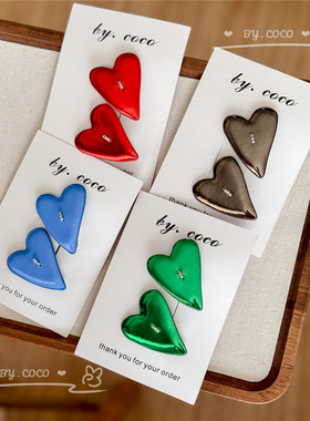 包邮可爱宝宝小号爱心发夹非Raet同款儿童不伤发量少可用手工发夹