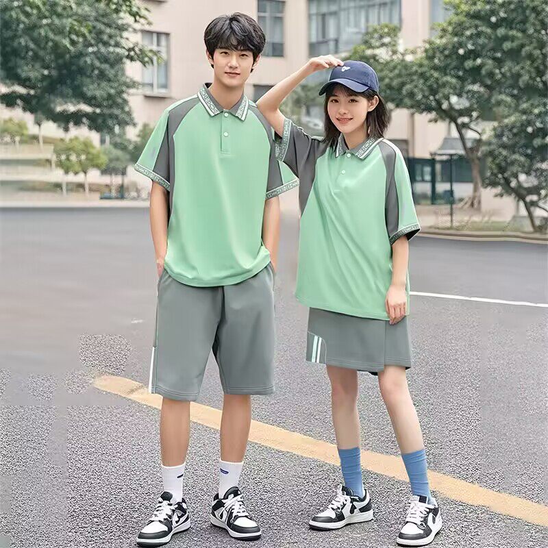 中小学生江西省赣州市统一夏季校服套装运动短裤班服短裙团购男女