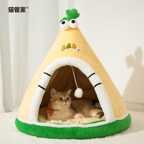 四季通用多猫封闭式超级家庭帐篷