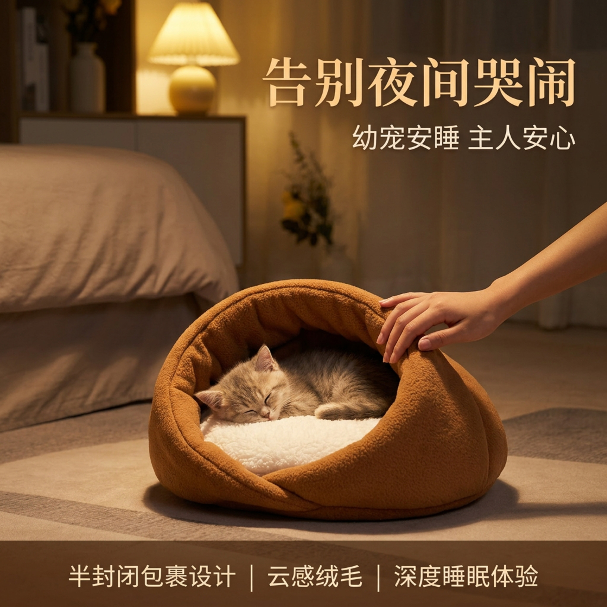 小猫咪半封闭猫窝荷兰猪躲避窝图片
