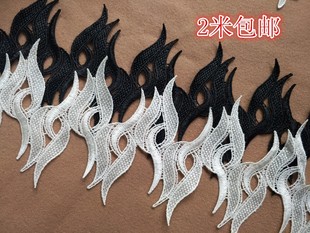 外贸原单精致手工DIY服装 宽10cm 辅料配料 高档水溶蕾丝家纺花边