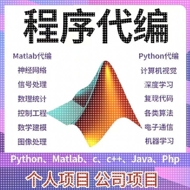 matlab代编程序python代码深度机器学习图像信号处理算法通信彷真