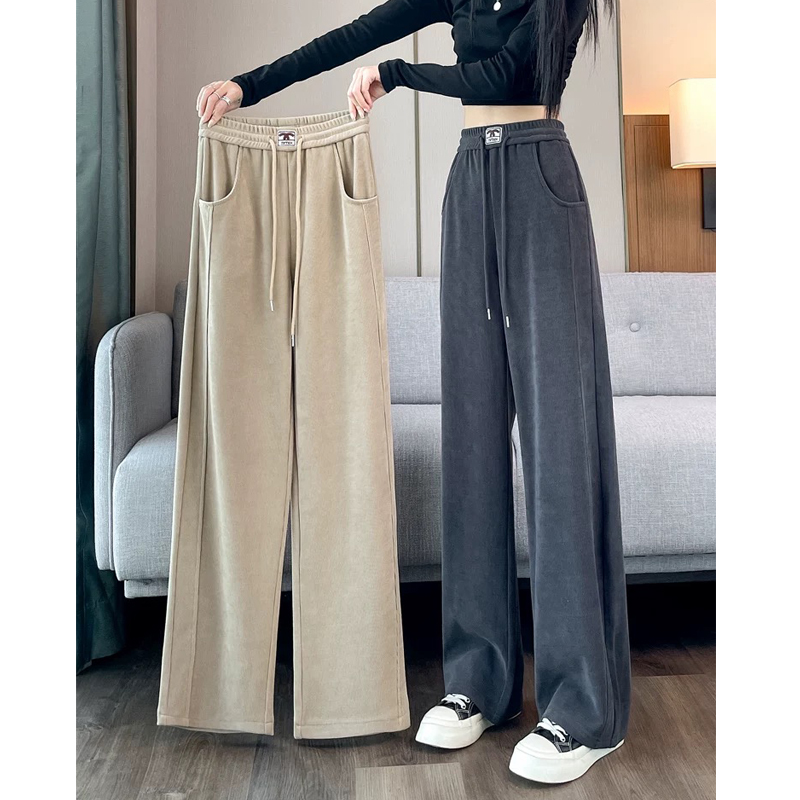 窄版阔腿裤女秋冬高腰香蕉镰刀裤