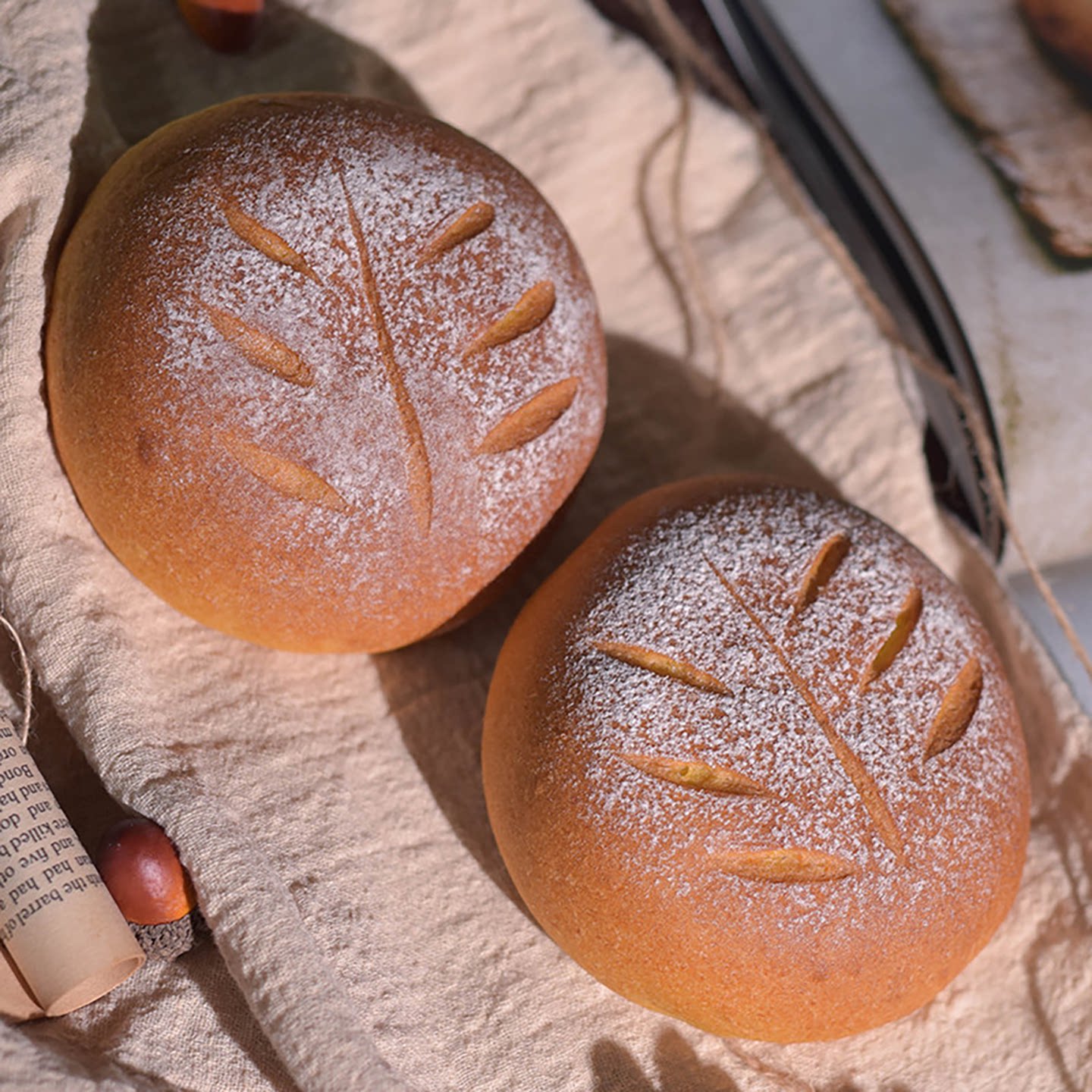 厨男小栈 南瓜肉松大米面包手作软欧包早餐点心代餐零食糕点