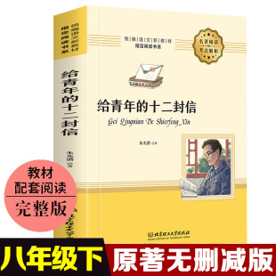 写给青年 初中生名著书籍8年级下册课外书籍语文教材同步老师 12封信 朱光潜 著 十二封信 八年级课外阅读书籍初二 给青年