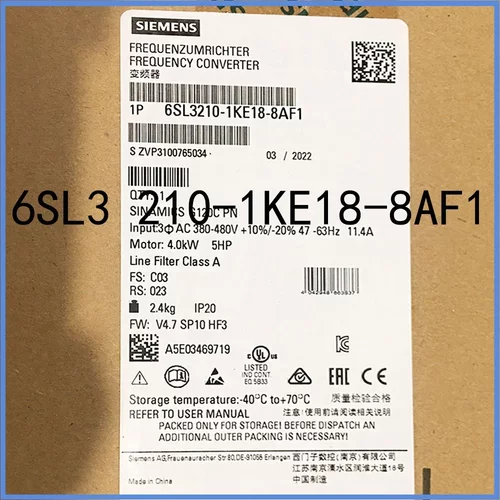 6SL3210-1KE18-8AF1 变频器 4.0kW IP20 工业工控配件议价维修