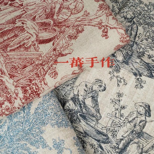 韩国进口亚麻棉布-梦想庄园  拼布手工 娃衣DIY拼布 裁制衣