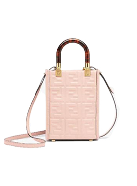 FENDI芬迪新款女士 FF logo 压印时尚手提单肩包8BS051 AMCI