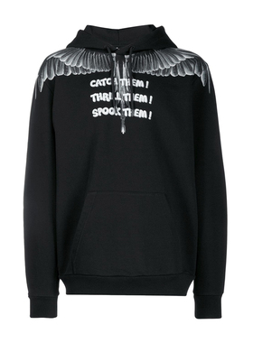 marcelo burlon新款男士翅膀字母印花连帽卫衣CMBB007