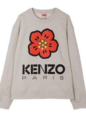 KENZO高田贤三新款男士logo图案印花灰色套头卫衣4ME 5SW445