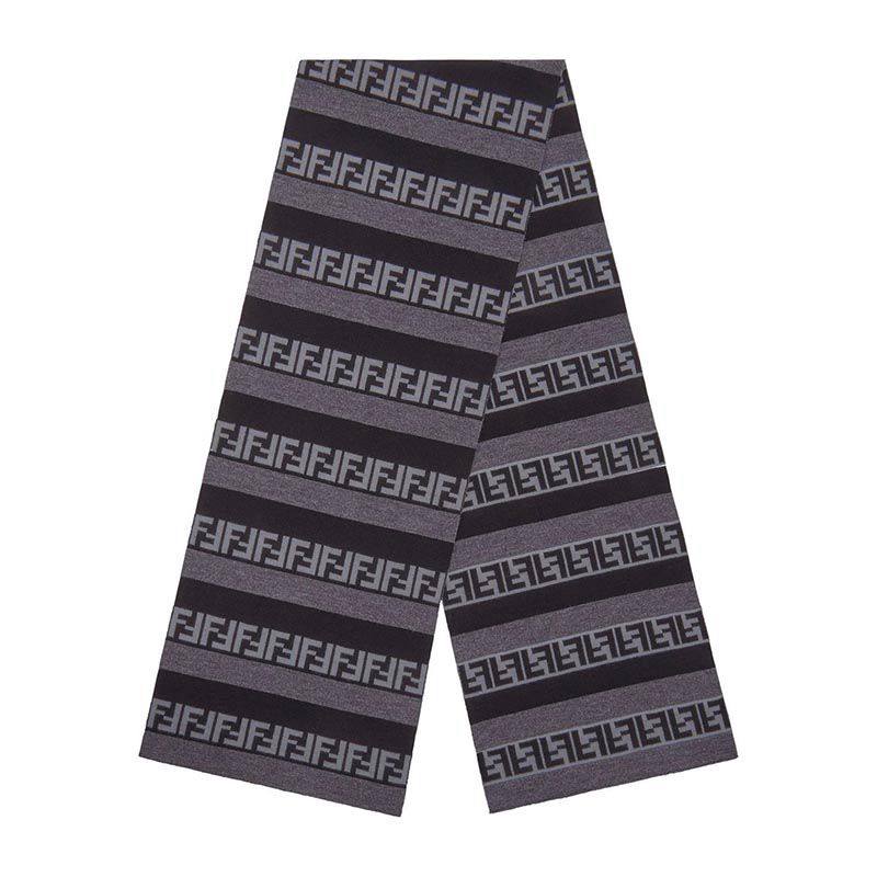 fendi/芬迪 新款双面ff经典logo男女同款羊毛围巾围脖fxs124