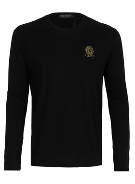 Versace/范思哲新款美杜莎金色logo打底长袖T恤男AUU01007