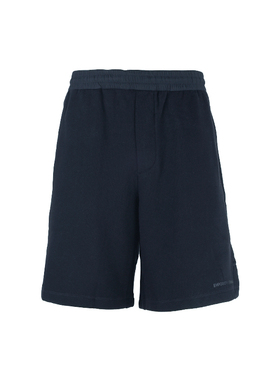 Armani/阿玛尼 EA系列新款男士logo贴标深蓝色短裤沙滩裤3R1PV8