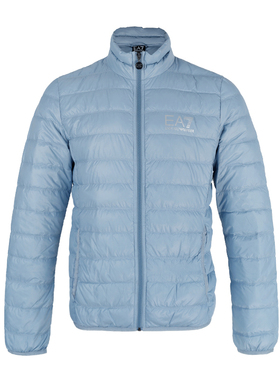 Armani/阿玛尼 EA7系列新款男士logo印花浅蓝色轻薄羽绒服8NPB01