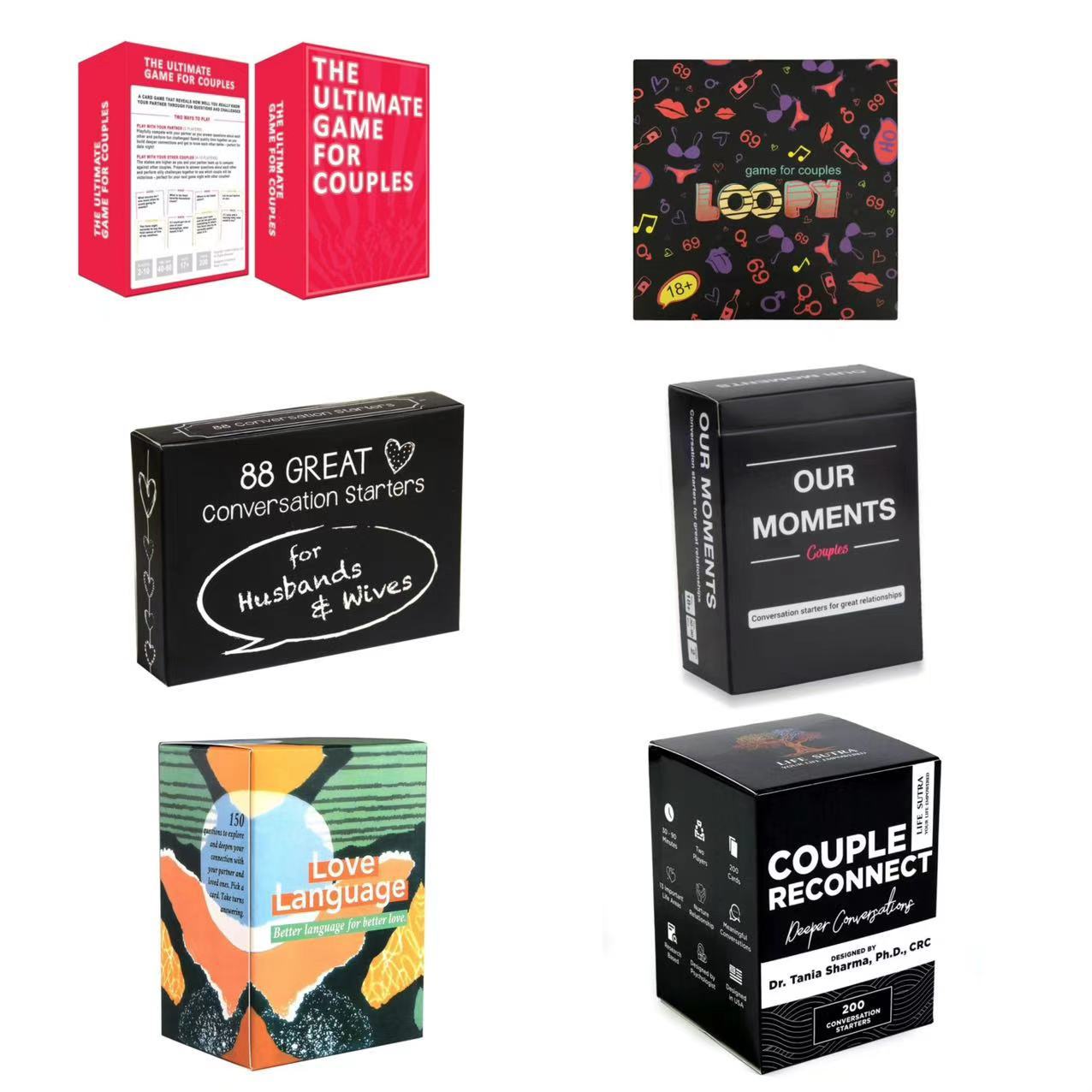 全英文版couple reconnect已婚夫妇重新连接游戏说出你爱的语言卡