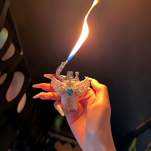天使之翼打火机恶魔之眼打火机双火防风高颜值小众送男女朋友礼物