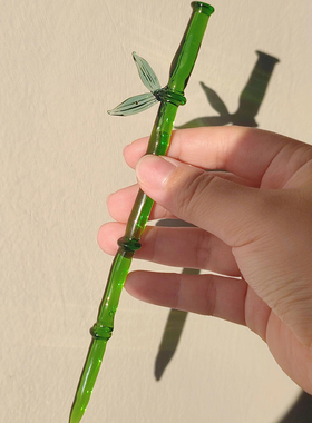 永夜星河竹子发簪凌妙妙虞书欣同款翠翠绿色竹节簪子中式古风发钗