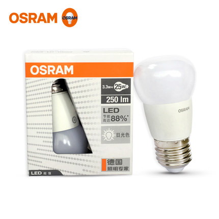 欧司朗 LED灯泡3w 3.3W 4.5W球泡两只装E27螺口灯泡 价格为单只价在类目 家装主材, 光源, LED光源, LED单灯中 - 来自Buy2taobao.com提供专业的淘宝代购服务
