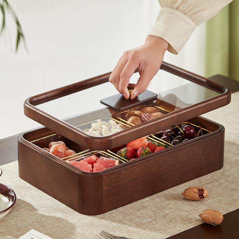 桃花芯实木，密封防潮，一格一物，不串味。