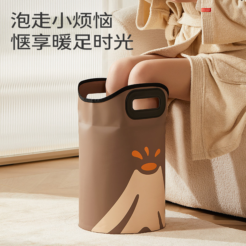 2026新款可折叠泡脚桶过小腿家用便携式足浴洗脚盆女士养生泡脚袋