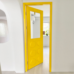 创意网红单开门奶油风装饰门民宿甜品店室内门拍照打卡门进户大门