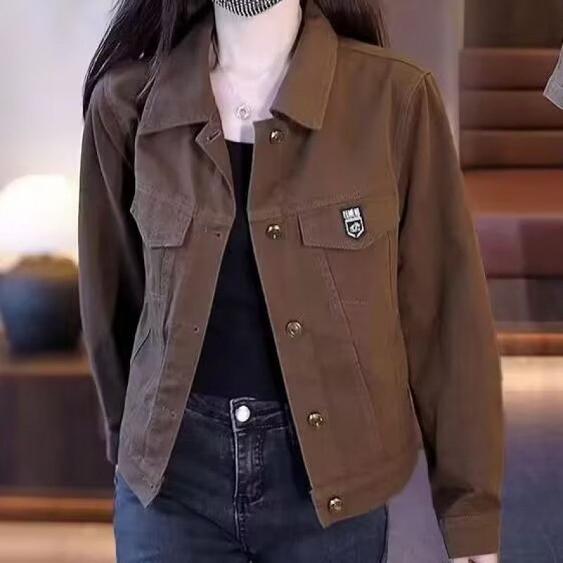 早秋季外套女装2025年新款春秋今年流行时尚工装夹克百搭短款上衣,女装/女士精品,短外套,淘宝优惠券,粉丝福利购,淘宝优惠卷