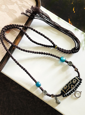 泰国佛牌链唐卡挂链锁骨链天珠锁骨链弹簧扣毛衣链可调节玉石挂链