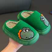 儿童拖鞋 恐龙加厚棉拖鞋 秋冬季 保暖家居室内男女童婴幼儿宝宝拖鞋