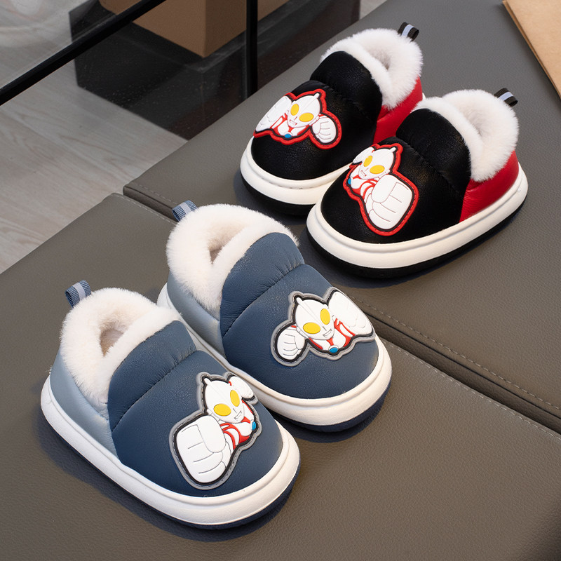 奥特曼秋冬季儿童棉拖鞋保暖加厚防滑防水婴幼儿宝宝包跟小孩棉鞋,童鞋/婴儿鞋/亲子鞋,儿童棉拖鞋,淘宝优惠券,粉丝福利购,淘宝优惠卷