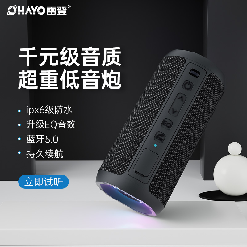 雷登X10 蓝牙音箱户外便携式防水双喇叭大功率环绕低音炮无线音响