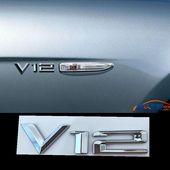 V12叶子板标 适用于老款 宝马V12车标E66 宝马V12翼子板标