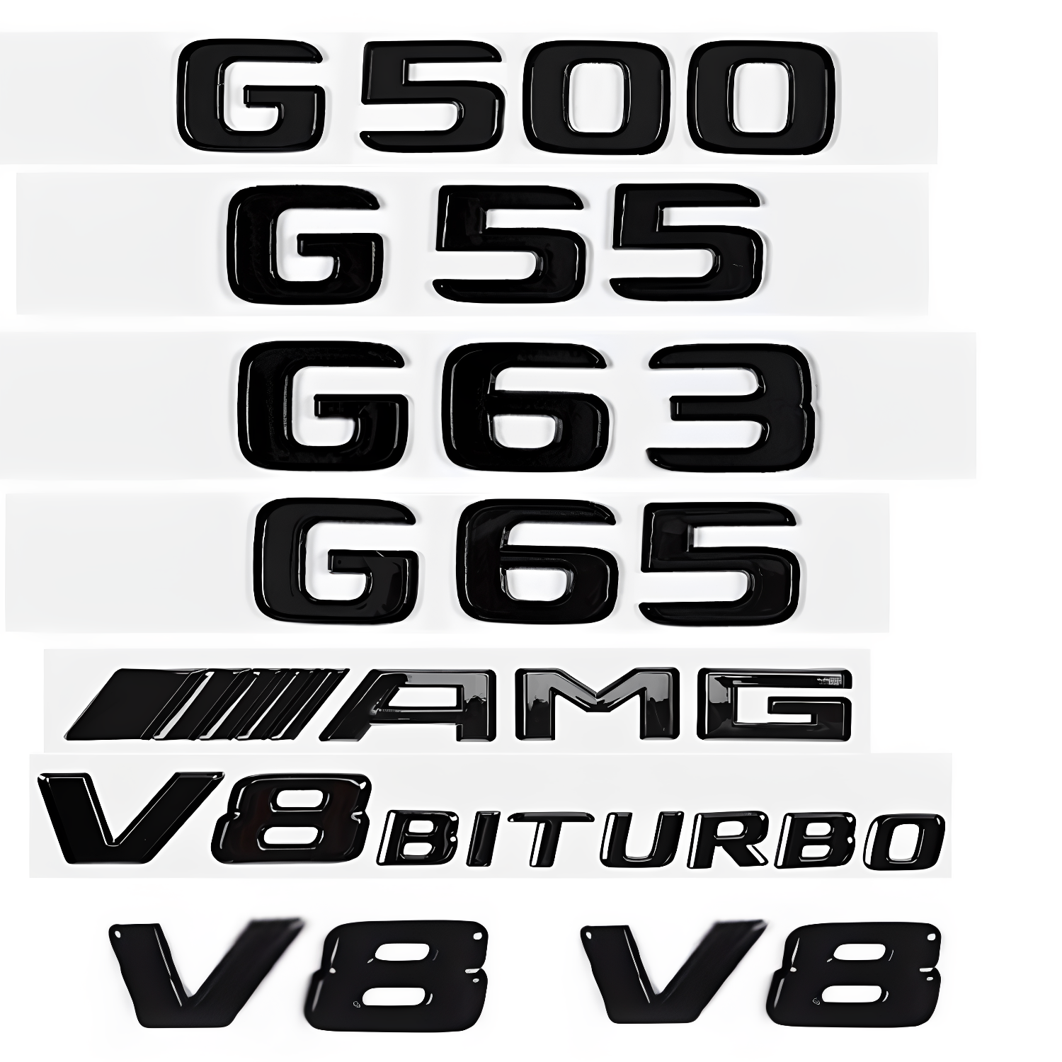 适于新款奔驰亮黑G350 G500 G550  G55 G63 G65AMG车标字标尾标