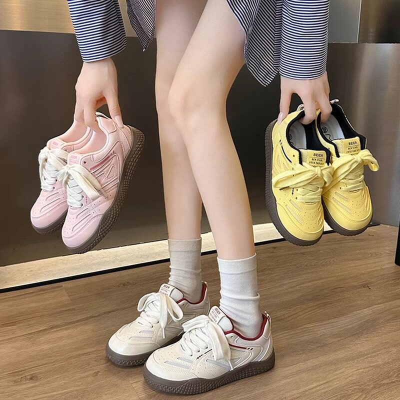 厚底板鞋女2026年秋季新款百搭chic小众低帮运动小白鞋丑萌ins潮