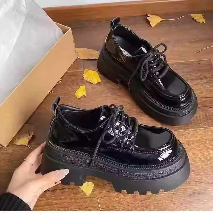 2026新款厚底玛丽珍女鞋百搭蝴蝶结粗跟英伦风单鞋高跟小皮鞋系带