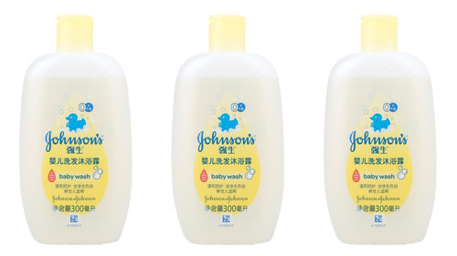 强生洗发沐浴露二合一宝宝儿童无泪温和不刺激（三瓶组合）