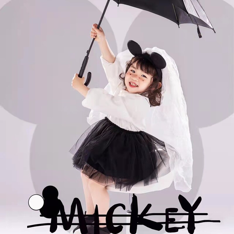 个性时尚潮童服装影楼写真3-4岁女童衬衣纱裙艺术照儿童小清新款