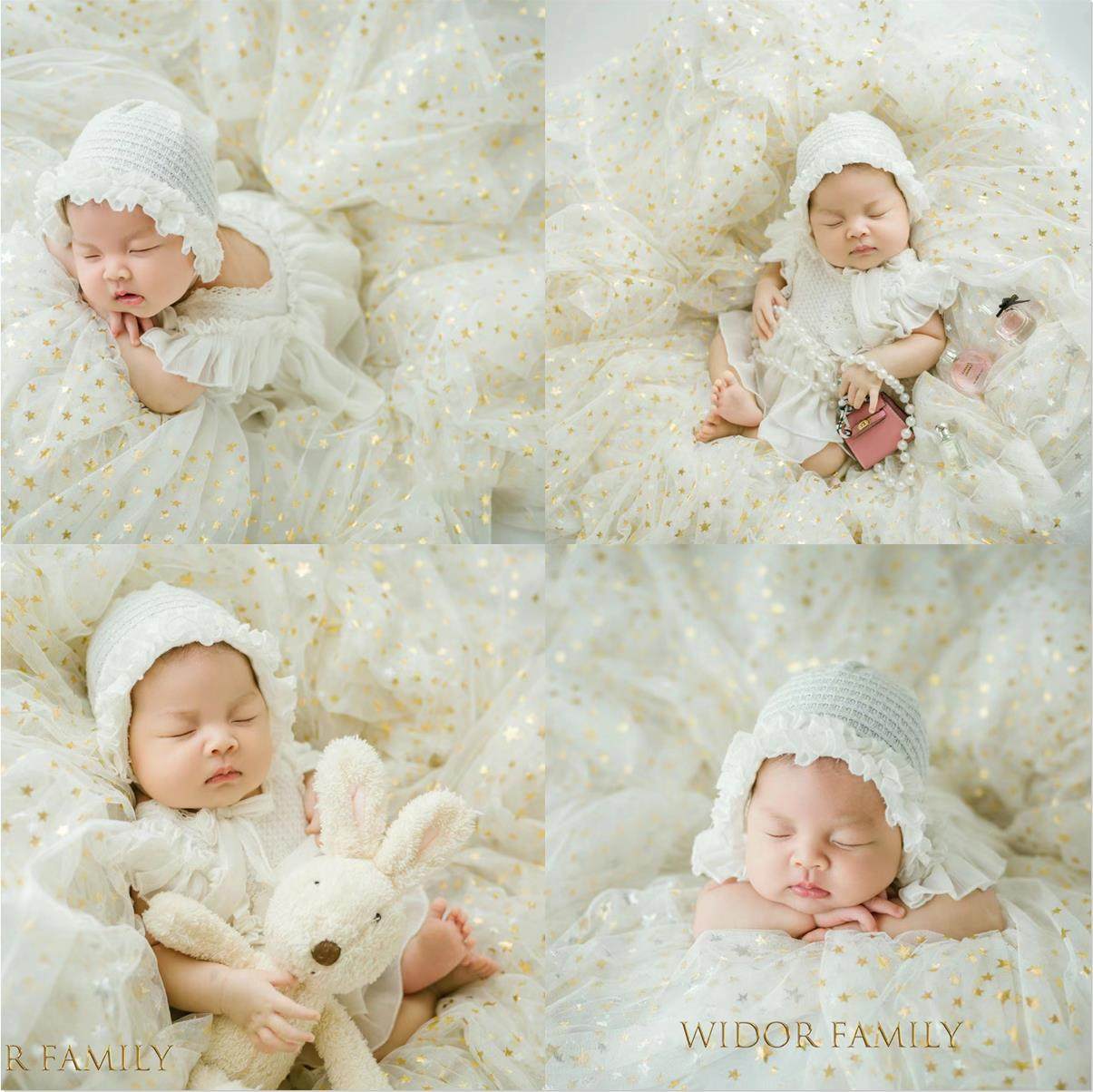 儿童摄影道具满月照婴儿宝宝拍照道具纱裙新生儿摄影服装星星纱